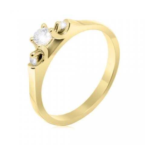 Zlatý prsten s diamanty 