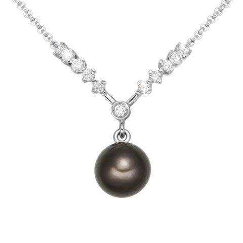 Zlatý náhrdelník s tahitskou perlou a diamanty